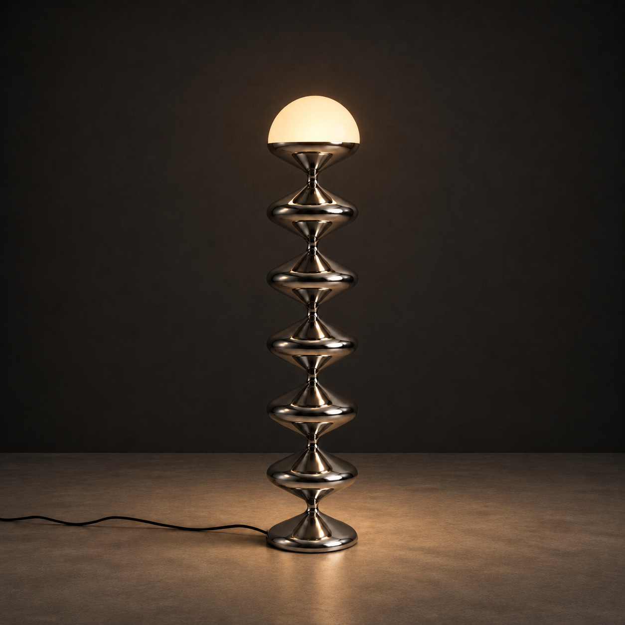 Solvane Chrome Floor Lamp