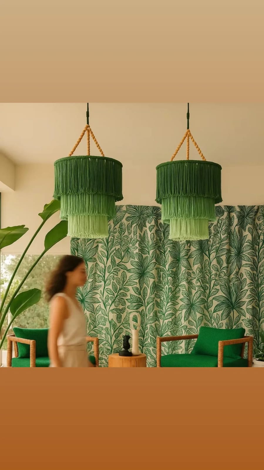 Verde Tassel Lampshade