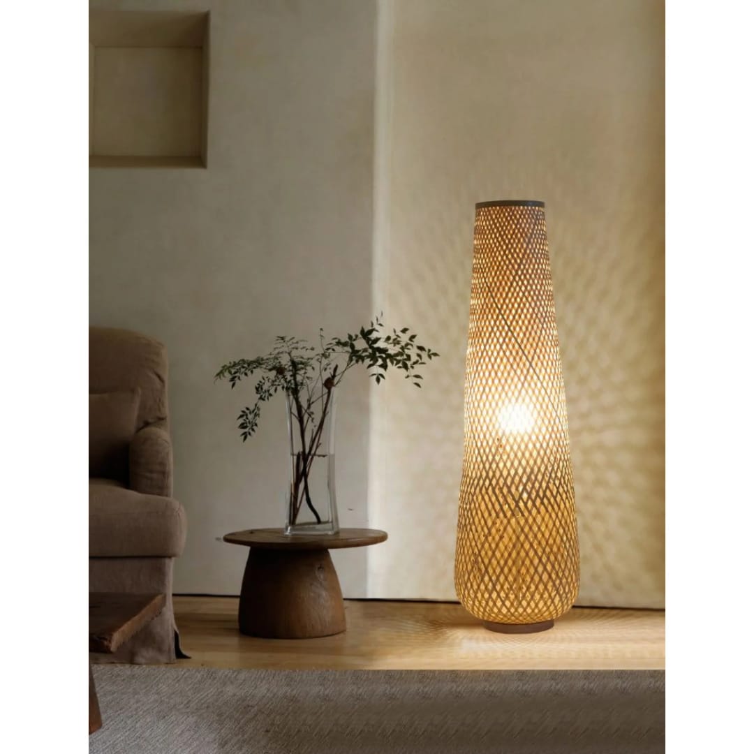 Rattan Glow Floor Lamp