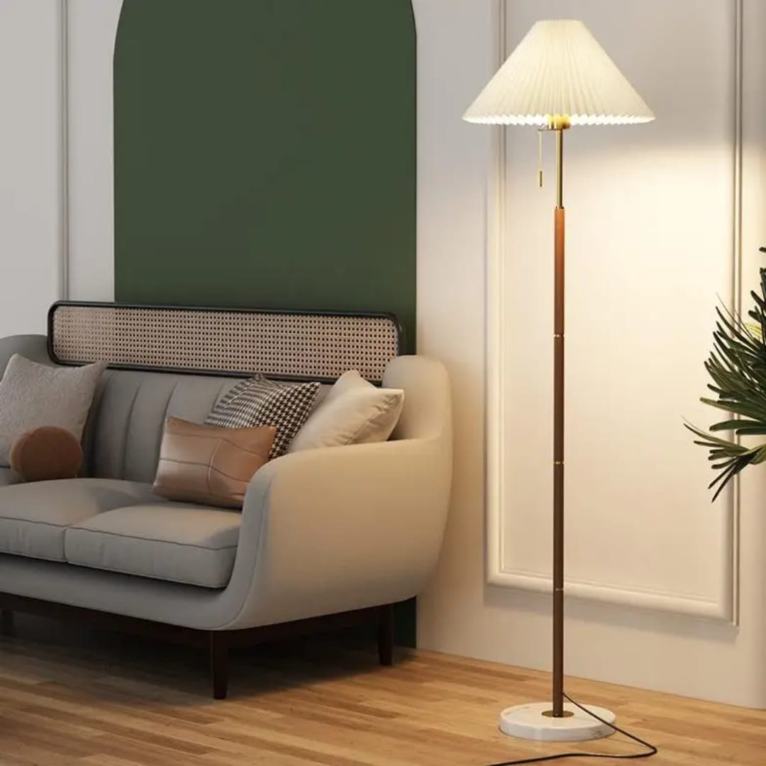 Pleated Shade Floor Lamp